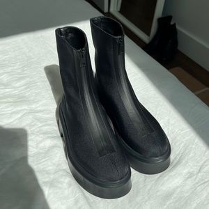 The Row - Black Platform Zipper Boots - Size 36